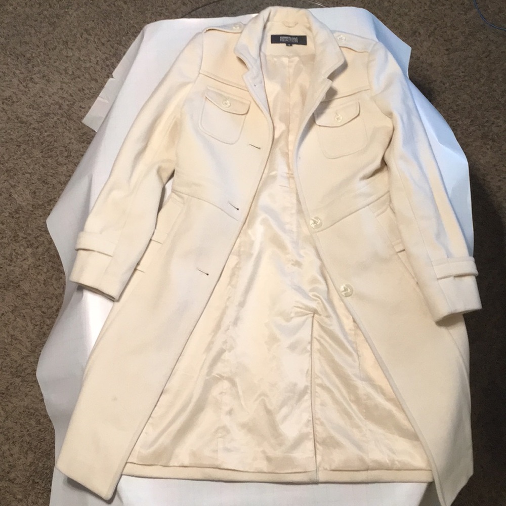 Women's Kenneth Cole Reaction Ivory Peacoat